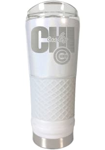 Chicago Cubs 24 oz Opal Stainless Steel Tumbler - White