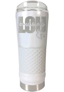 Louisville Cardinals 24 oz Opal Stainless Steel Tumbler - White