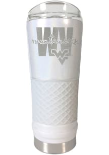 West Virginia Mountaineers 24 oz Opal Stainless Steel Tumbler - White