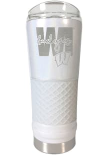 White Wisconsin Badgers 24 oz Opal Stainless Steel Tumbler