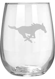 SMU Mustangs 17oz Stemless Wine Glass