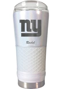 New York Giants Personalized 24 oz Opal Stainless Steel Tumbler - White