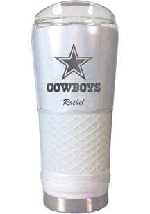 Dallas Cowboys Personalized 24 oz Opal Stainless Steel Tumbler - White