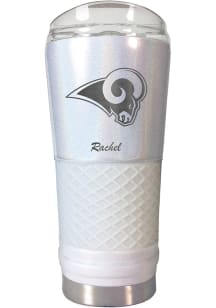 Los Angeles Rams Personalized 24 oz Opal Stainless Steel Tumbler - White