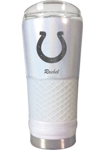 Indianapolis Colts Personalized 24 oz Opal Stainless Steel Tumbler - White