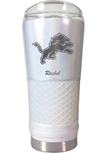 Detroit Lions Personalized 24 oz Opal Stainless Steel Tumbler - White