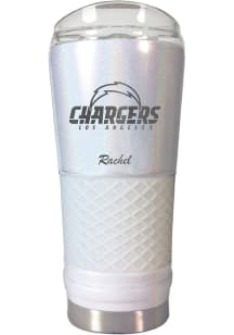 Los Angeles Chargers Personalized 24 oz Opal Stainless Steel Tumbler - White
