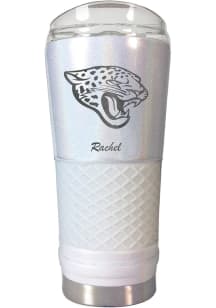 Jacksonville Jaguars Personalized 24 oz Opal Stainless Steel Tumbler - White