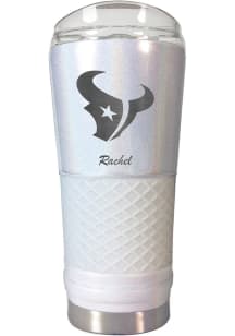 Houston Texans Personalized 24 oz Opal Stainless Steel Tumbler - White