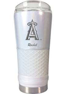 Los Angeles Angels Personalized 24 oz Opal Stainless Steel Tumbler - White