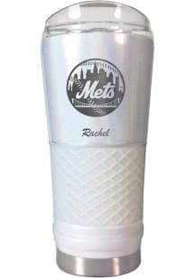 New York Mets Personalized 24 oz Opal Stainless Steel Tumbler - White