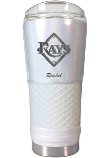 Tampa Bay Rays Personalized 24 oz Opal Stainless Steel Tumbler - White