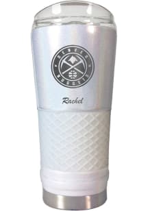 Denver Nuggets Personalized 24 oz Opal Stainless Steel Tumbler - White