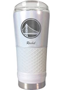 Golden State Warriors Personalized 24 oz Opal Stainless Steel Tumbler - White