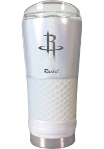 Houston Rockets Personalized 24 oz Opal Stainless Steel Tumbler - White