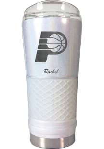 Indiana Pacers Personalized 24 oz Opal Stainless Steel Tumbler - White