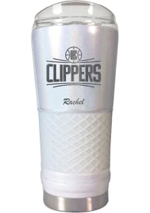 Los Angeles Clippers Personalized 24 oz Opal Stainless Steel Tumbler - White