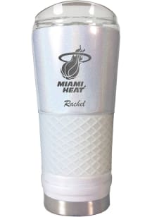 Miami Heat Personalized 24 oz Opal Stainless Steel Tumbler - White