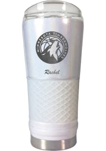 Minnesota Timberwolves Personalized 24 oz Opal Stainless Steel Tumbler - White