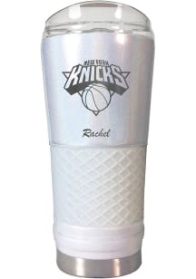 New York Knicks Personalized 24 oz Opal Stainless Steel Tumbler - White