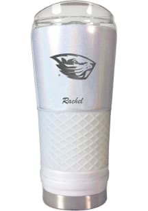 Oregon State Beavers Personalized 24 oz Opal Stainless Steel Tumbler - White