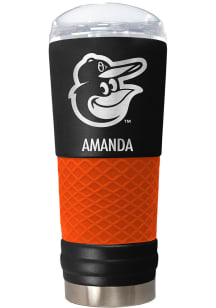 Baltimore Orioles Personalized 24 oz Team Color Stainless Steel Tumbler - Black