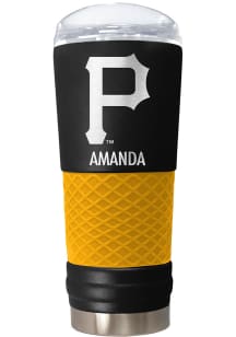 Pittsburgh Pirates Personalized 24 oz Team Color Stainless Steel Tumbler - Black