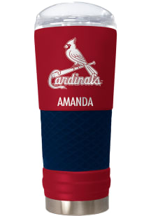 St Louis Cardinals Personalized 24 oz Team Color Stainless Steel Tumbler - Red