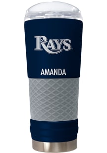 Tampa Bay Rays Personalized 24 oz Team Color Stainless Steel Tumbler - Navy Blue