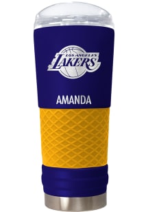 Los Angeles Lakers Personalized 24 oz Team Color Stainless Steel Tumbler - Gold
