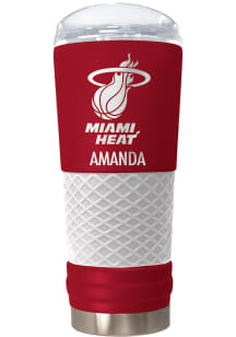 Miami Heat Personalized 24 oz Team Color Stainless Steel Tumbler - Red