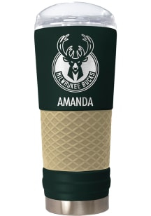 Milwaukee Bucks Personalized 24 oz Team Color Stainless Steel Tumbler - Green