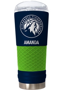 Minnesota Timberwolves Personalized 24 oz Team Color Stainless Steel Tumbler - Navy Blue
