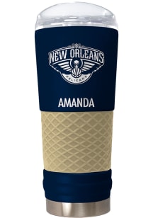 New Orleans Pelicans Personalized 24 oz Team Color Stainless Steel Tumbler - Red