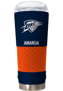 Oklahoma City Thunder Personalized 24 oz Team Color Stainless Steel Tumbler - Blue