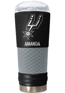 San Antonio Spurs Personalized 24 oz Team Color Stainless Steel Tumbler - Black