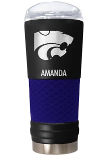 K-State Wildcats Personalized 24 oz Team Color Stainless Steel Tumbler - Purple