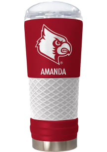 Louisville Cardinals Personalized 24 oz Team Color Stainless Steel Tumbler - Red