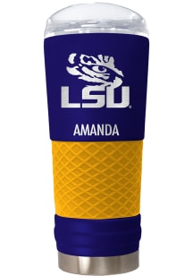 LSU Tigers Personalized 24 oz Team Color Stainless Steel Tumbler - Purple
