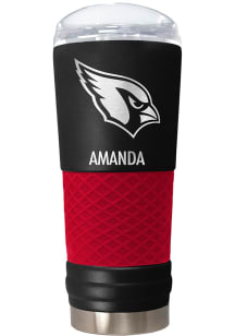 Arizona Cardinals Personalized 24 oz Team Color Stainless Steel Tumbler - Black