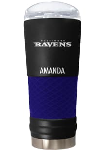 Baltimore Ravens Personalized 24 oz Team Color Stainless Steel Tumbler - Black