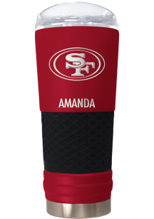 San Francisco 49ers Personalized 24 oz Team Color Stainless Steel Tumbler - Red