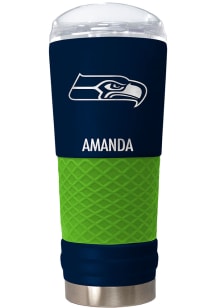 Seattle Seahawks Personalized 24 oz Team Color Stainless Steel Tumbler - Blue