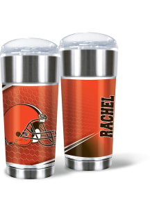 Cleveland Browns Personalized 24 oz Eagle Stainless Steel Tumbler - Brown