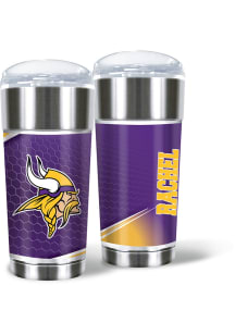 Minnesota Vikings Personalized 24 oz Eagle Stainless Steel Tumbler - Purple