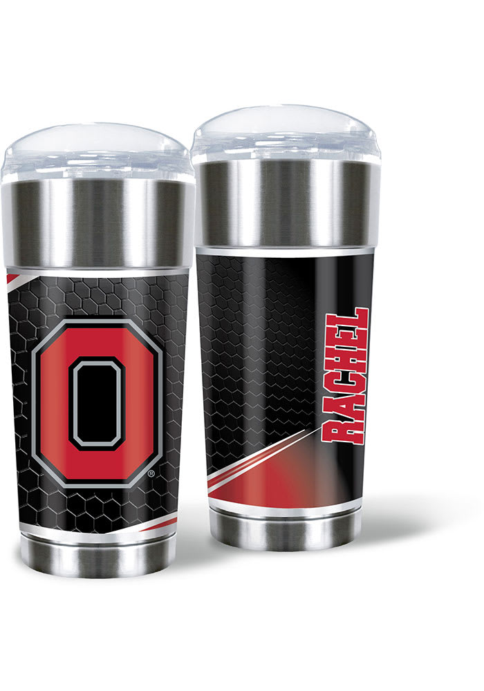 Ohio State Buckeyes Personalized 30oz. Laser Etched White Tumbler