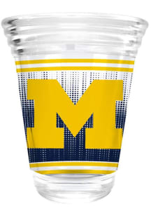 Michigan Wolverines 2oz Round Shot Shot Glass