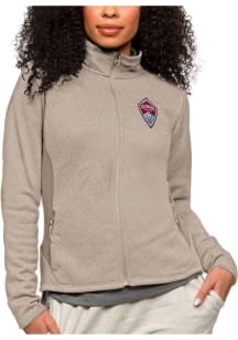 Antigua Colorado Rapids Womens Oatmeal Course Long Sleeve Full Zip Jacket