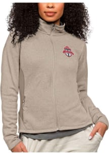 Antigua Toronto FC Womens Oatmeal Course Long Sleeve Full Zip Jacket