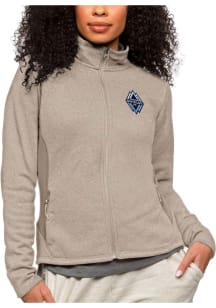 Antigua Vancouver Whitecaps FC Womens Oatmeal Course Long Sleeve Full Zip Jacket